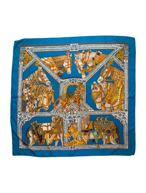 Hermès La Danse du Cheval Marwari Silk Scarf