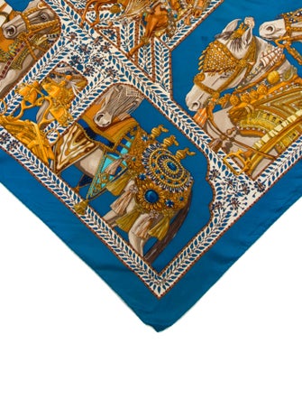 Hermès La Danse du Cheval Marwari Silk Scarf