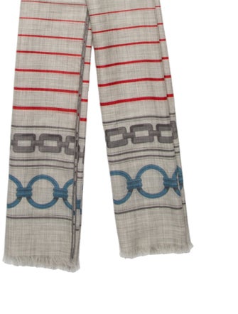Hermès Chain-Link Motif Stole Cashmere Scarf