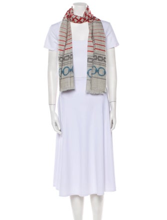 Hermès Chain-Link Motif Stole Cashmere Scarf