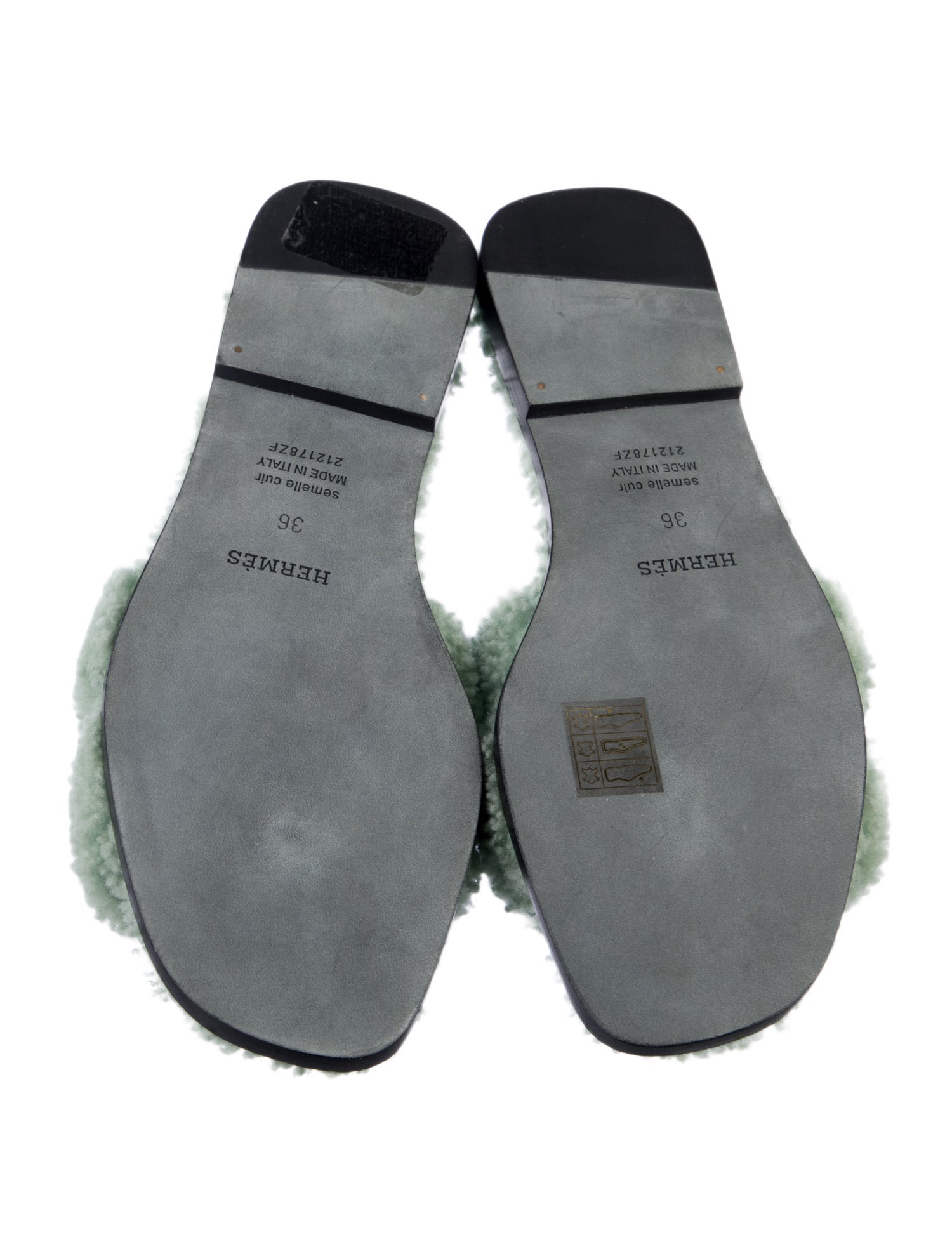 Hermès Oran Shearling Slides