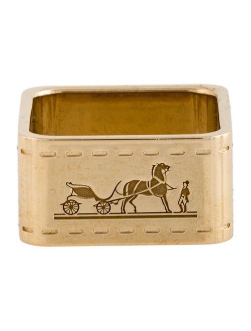 Hermès Permabrass Bolduc Scarf 90 Ring