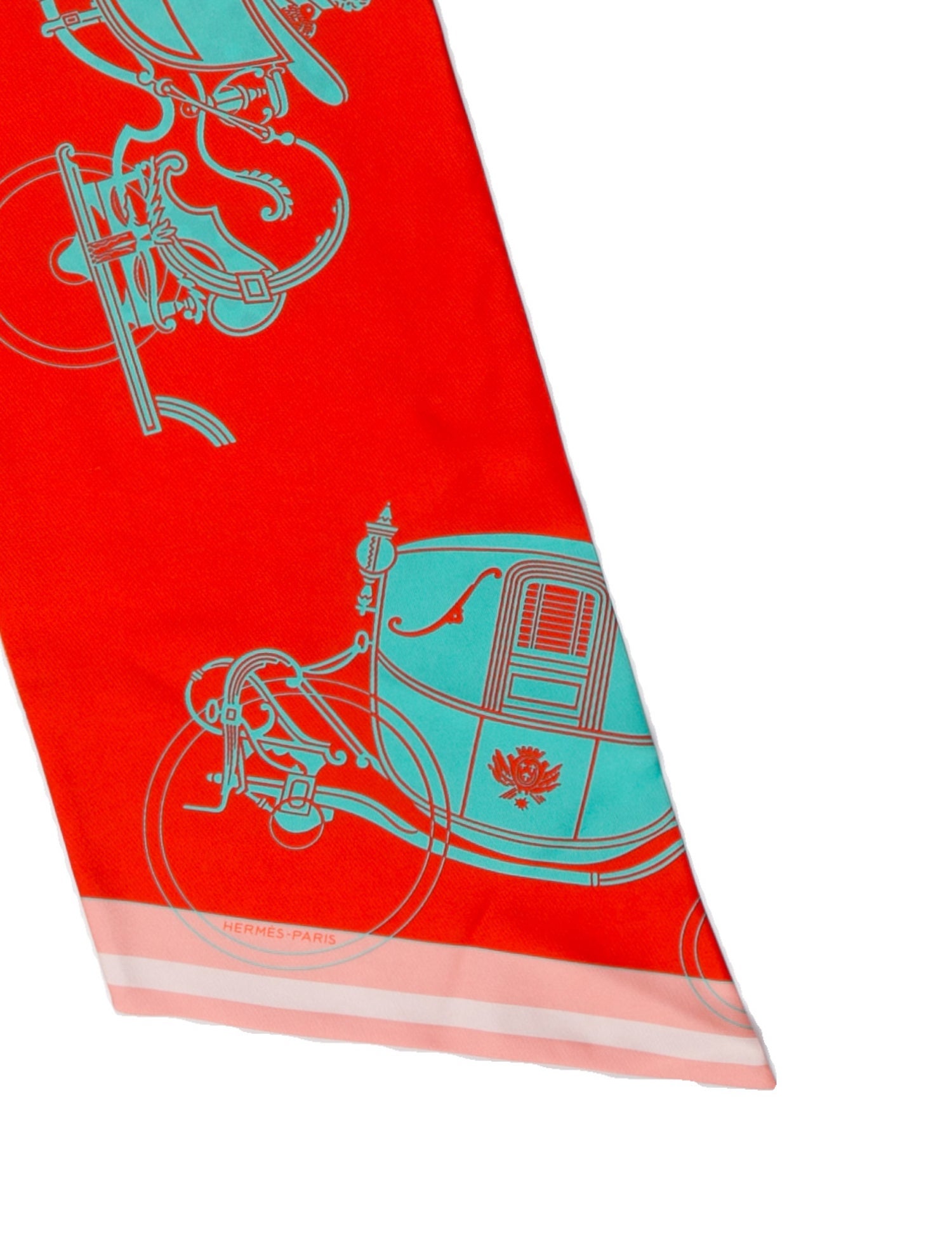 Hermès Ex-Libris en Cravates Maxi Silk Twilly Scarf