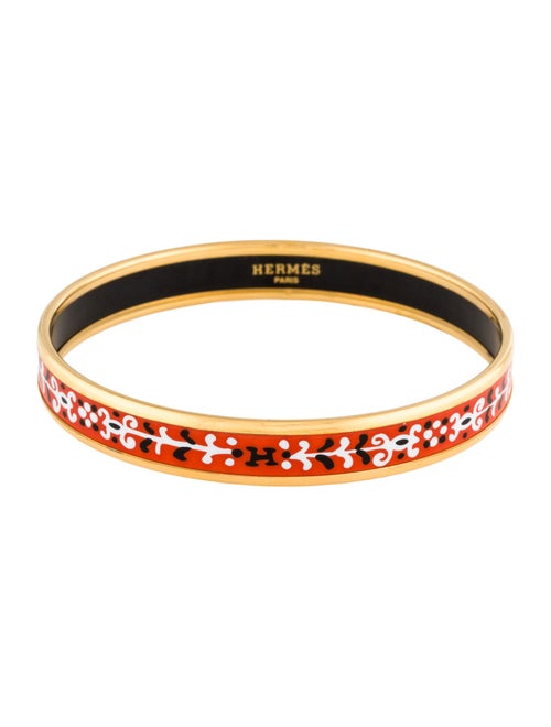 Hermès Narrow Enamel Bangle Bracelet