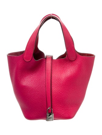 Hermès Clemence Casque Picotin Lock 18