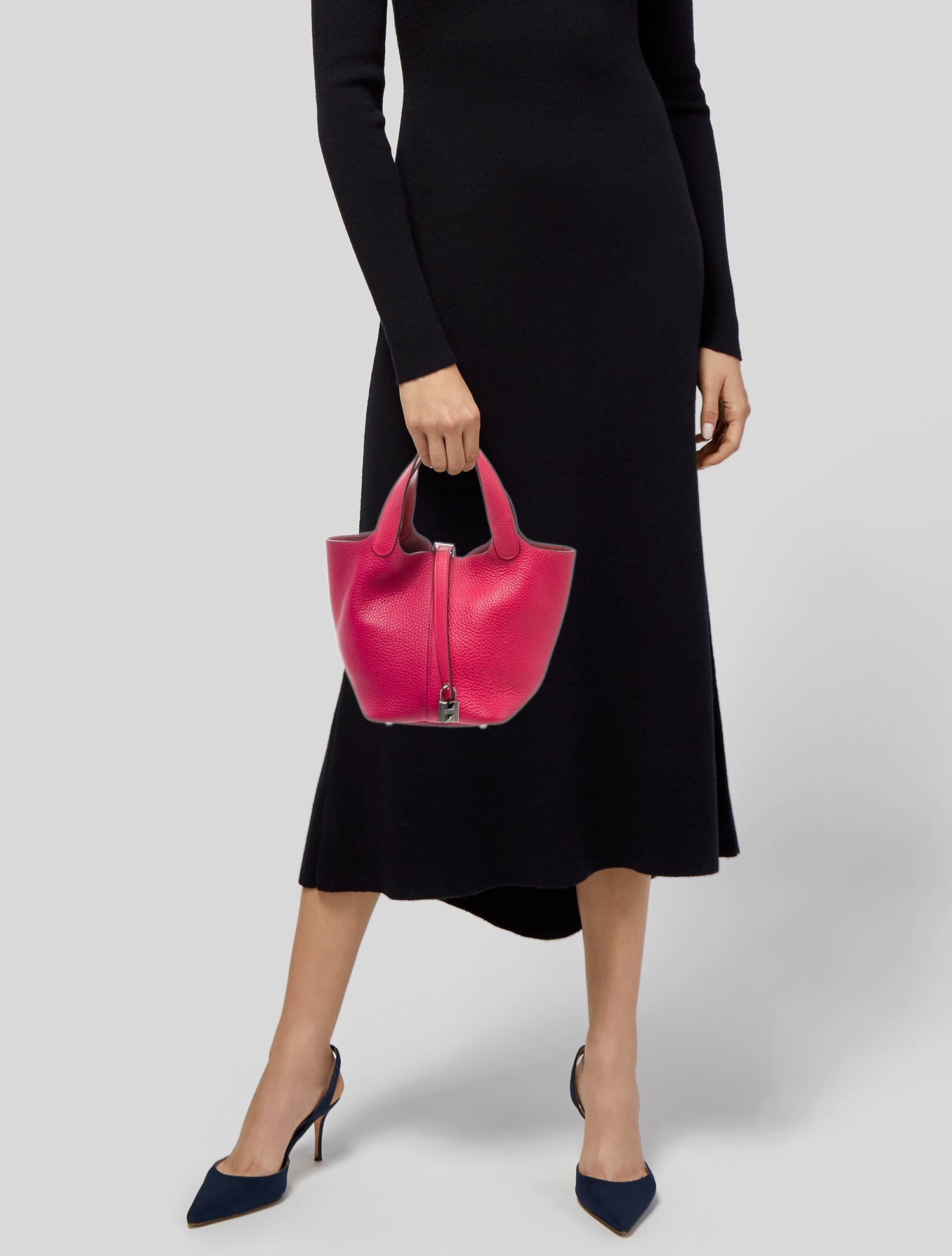 Hermès Clemence Casque Picotin Lock 18