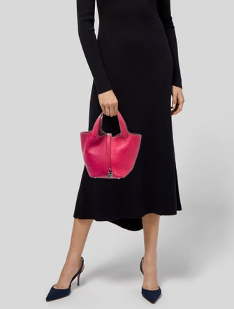 Hermès Clemence Casque Picotin Lock 18