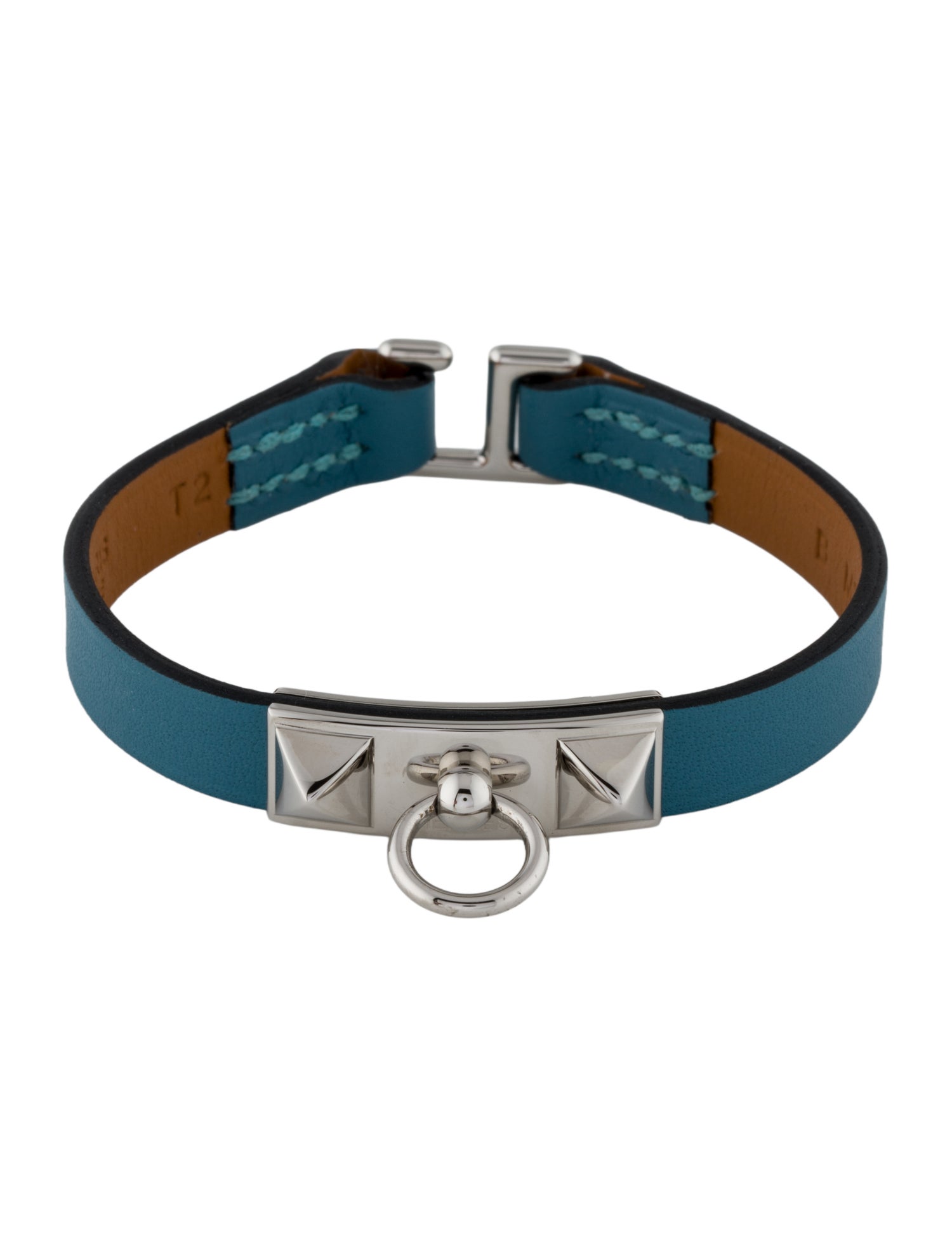 Hermès Leather Micro Rivale Bracelet
