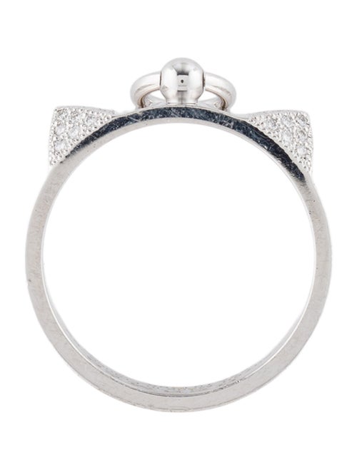Hermès 18K Diamond Small Collier de Chien Ring