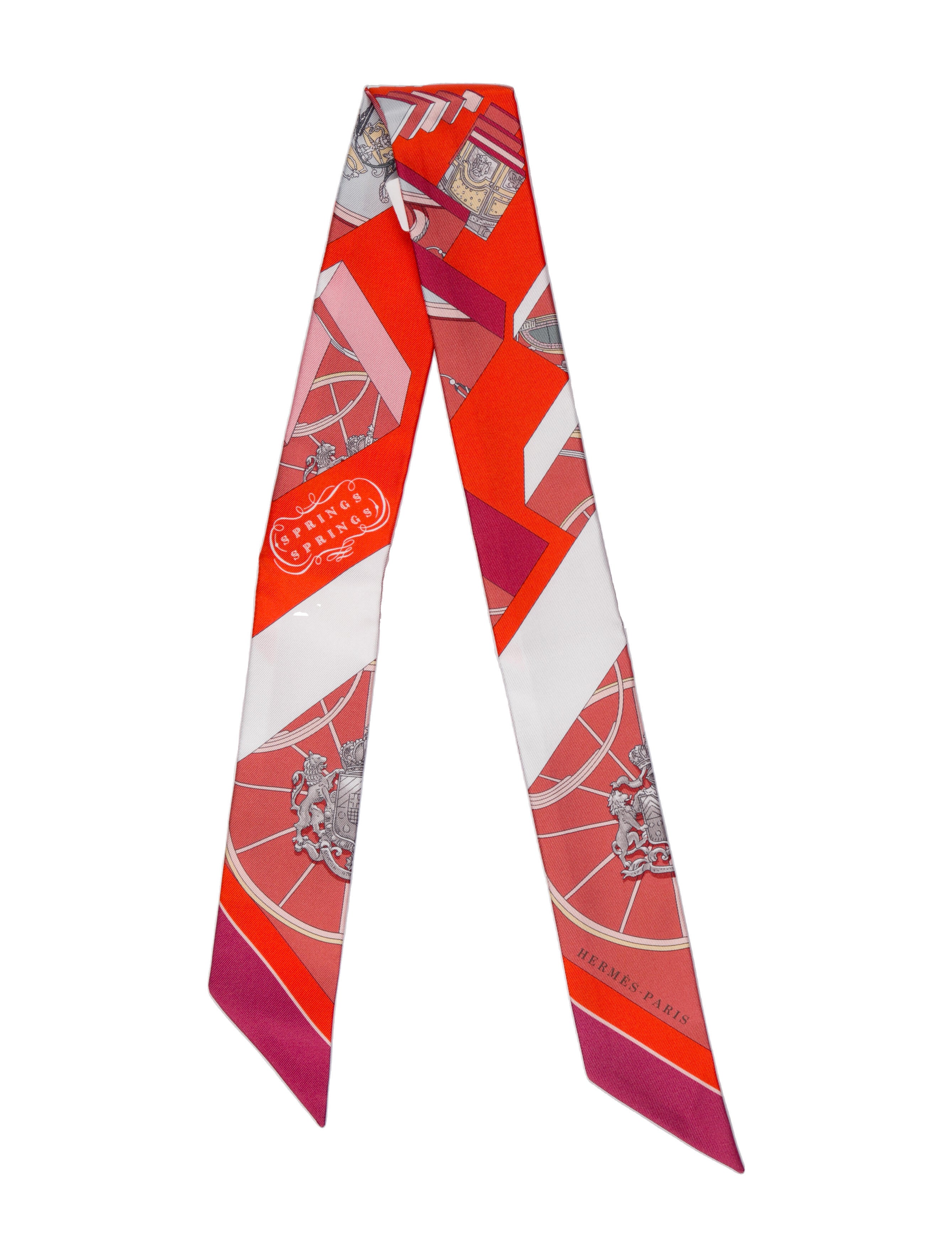 Hermès Springs Springs Silk Twilly Scarf w/ Tags