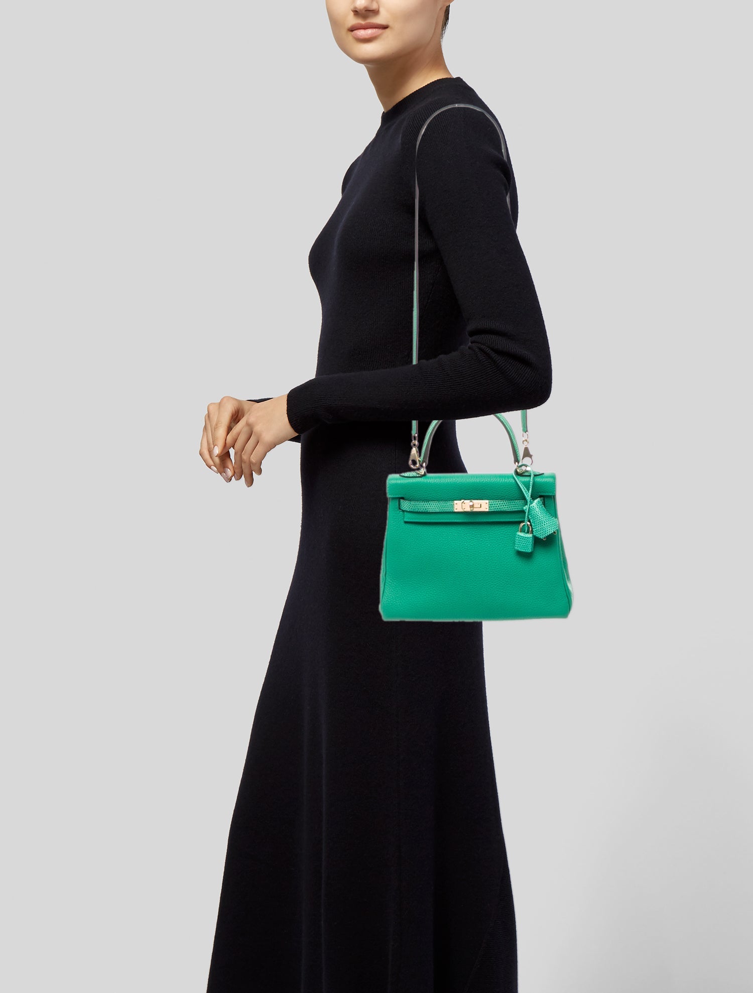 Hermès Togo & Lizard Kelly II Touch Retourne 25