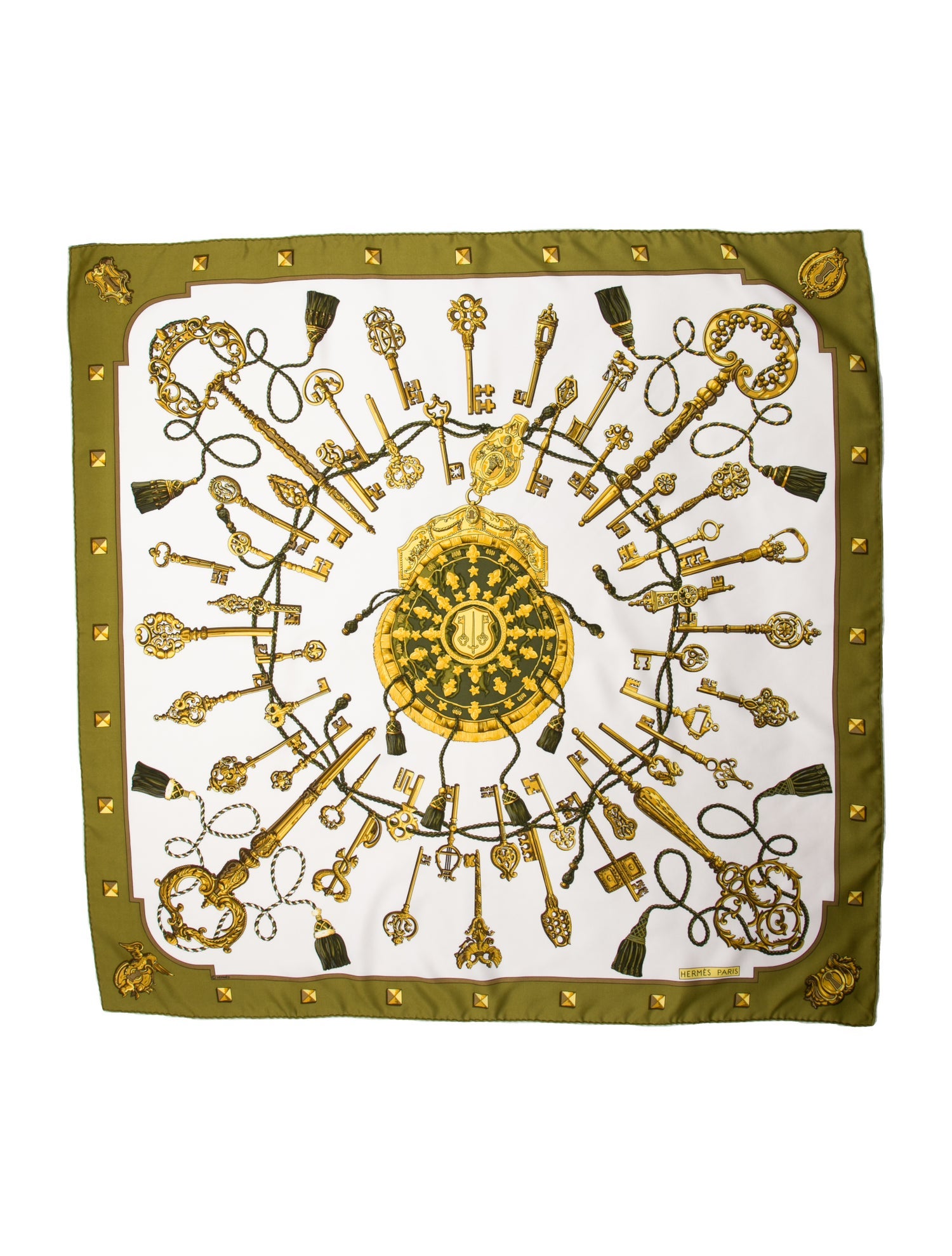 Hermès Les Clés Silk Scarf