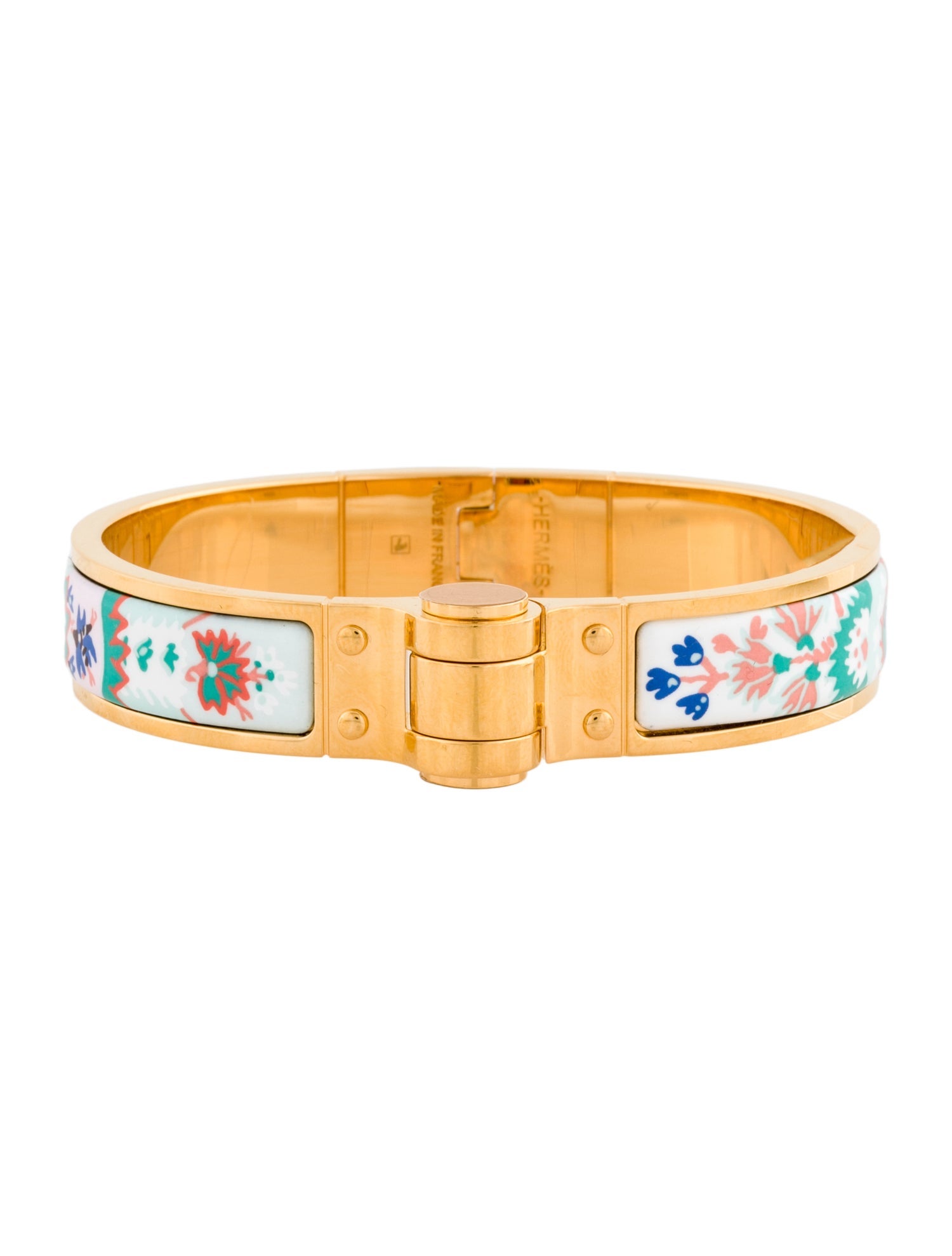 Hermès Hinged Narrow Enamel Bracelet