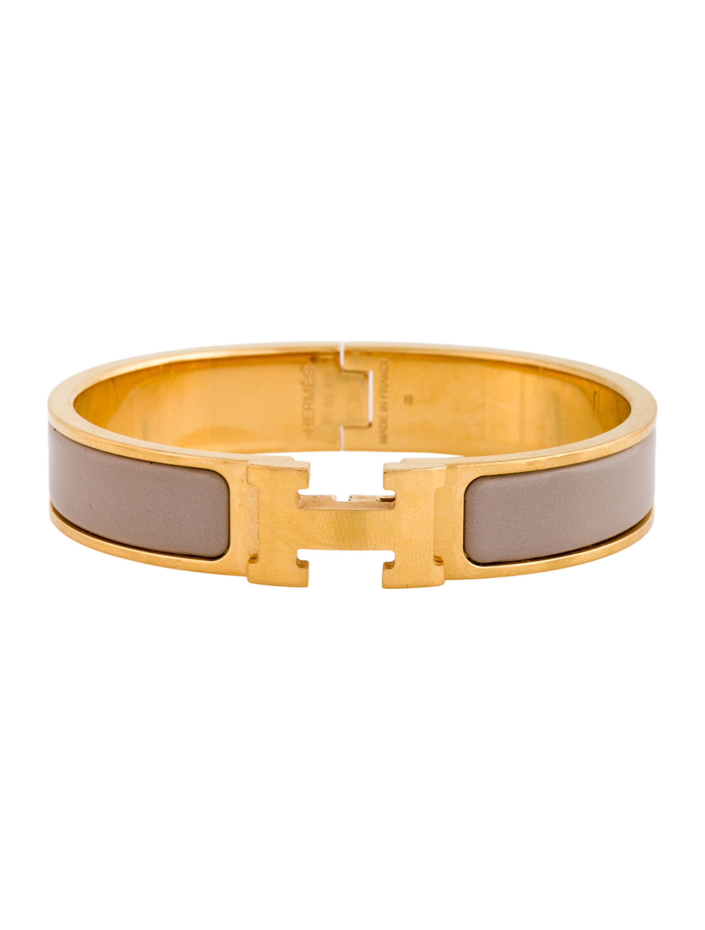 Hermès Enamel Clic H Bangle Bracelet
