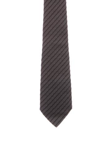 Hermès Ties Striped Silk-Blend Tie