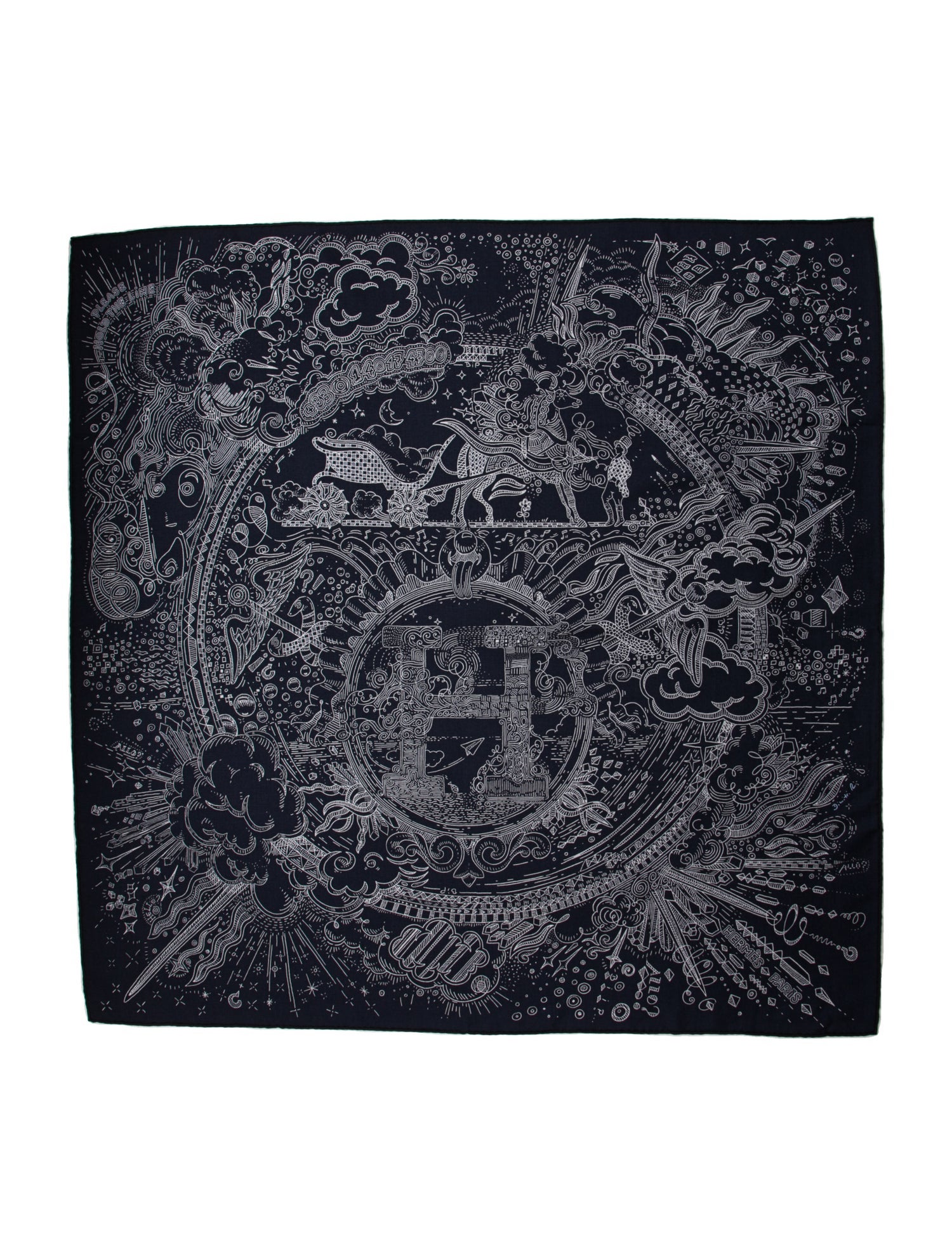 Hermès Please Hold The Line 100 Cashmere Scarf