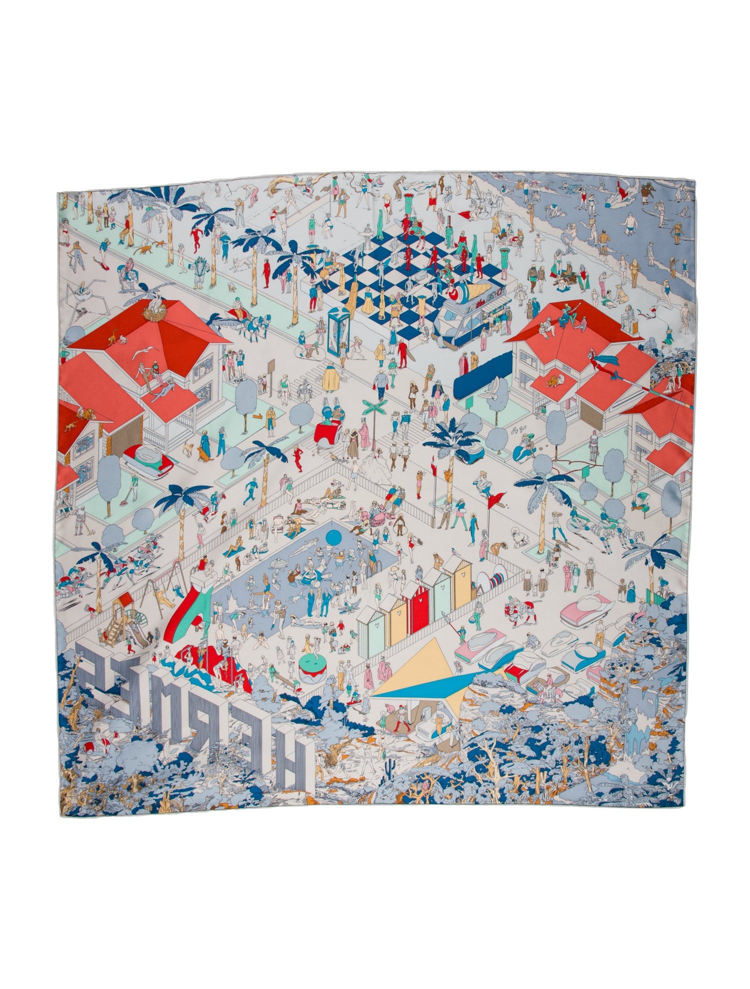 Hermès on The Beach Silk Scarf w/ Tags