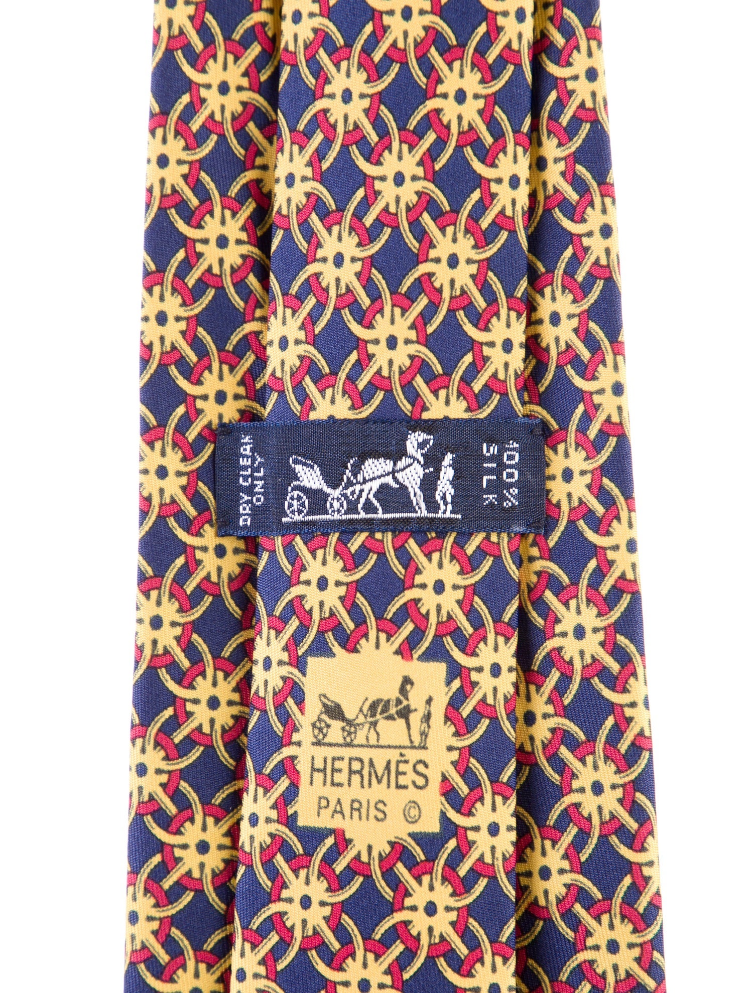 Hermès Patterned Silk Tie