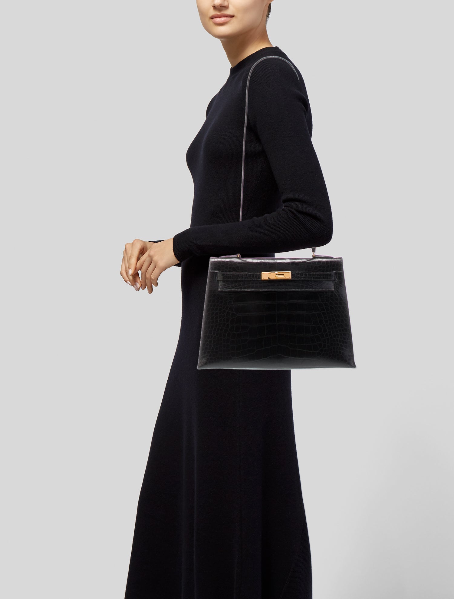 Hermès 1996 Vintage Shiny Alligator Kelly Sellier 32