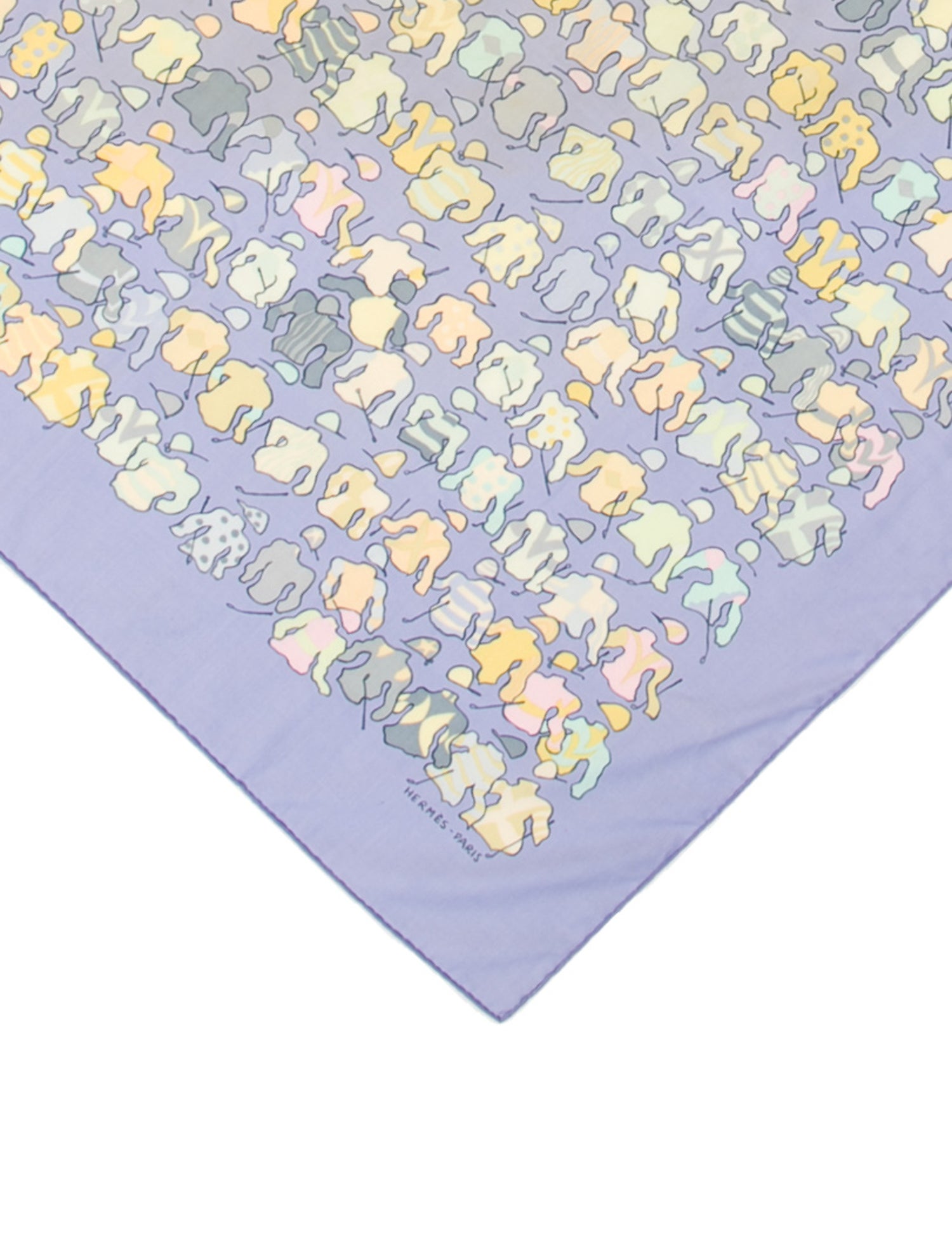 Hermès Les Chevaux se Rendent au Départ Canvas Scarf