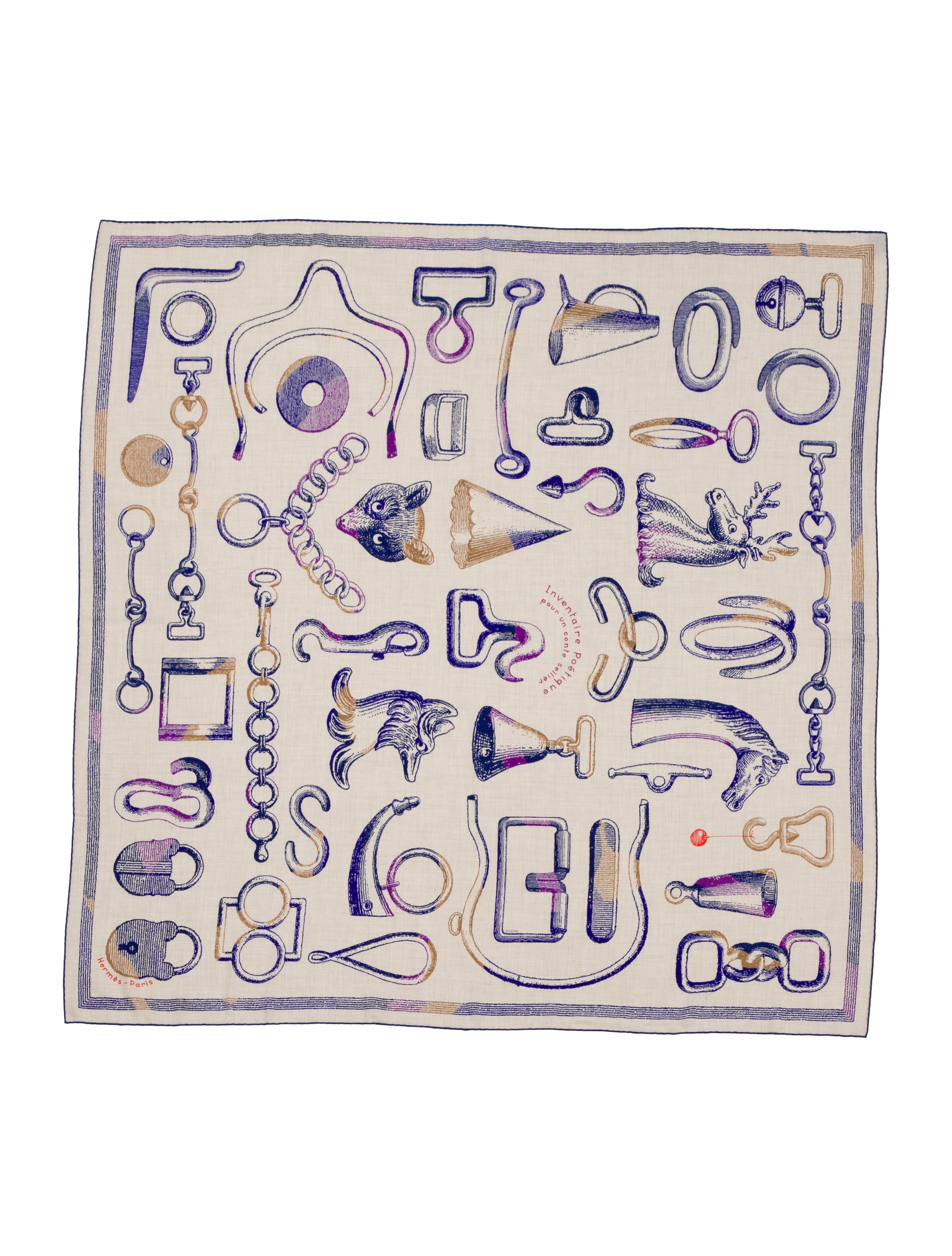 Hermès Inventaire Poetique pour un Conte Sellier Cashmere Shawl