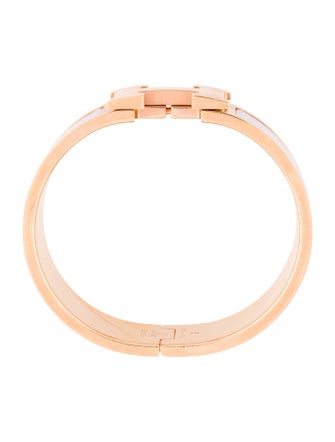 Hermès Enamel Clic Clac H Bangle Bracelet