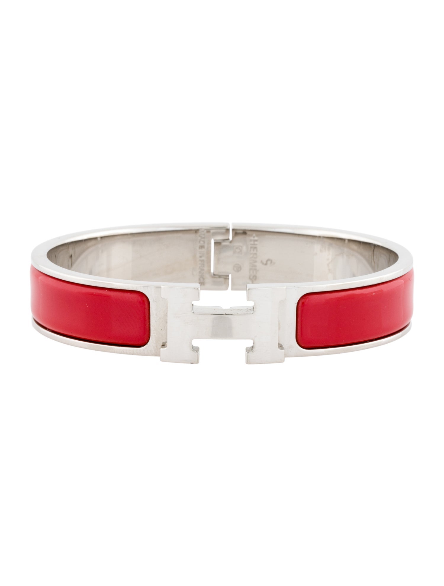 Hermès Enamel Clic H Bangle Bracelet