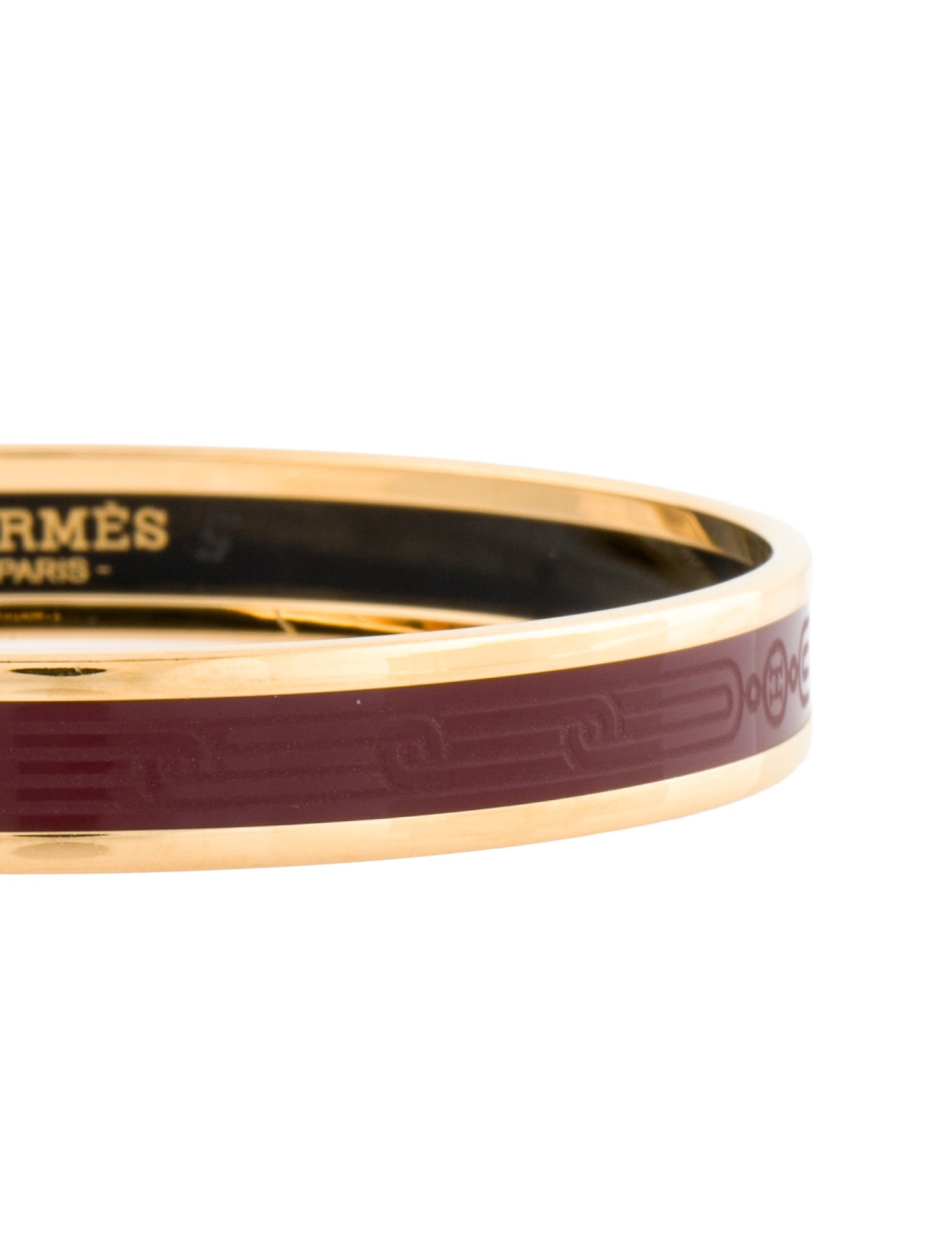 Hermès Narrow Enamel Bangle Bracelet