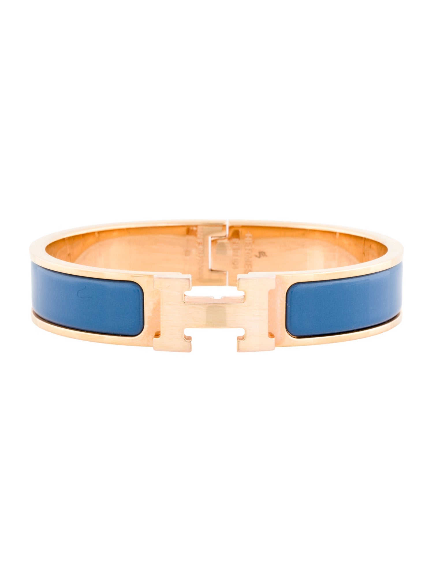 Hermès Enamel Clic H Bangle Bracelet