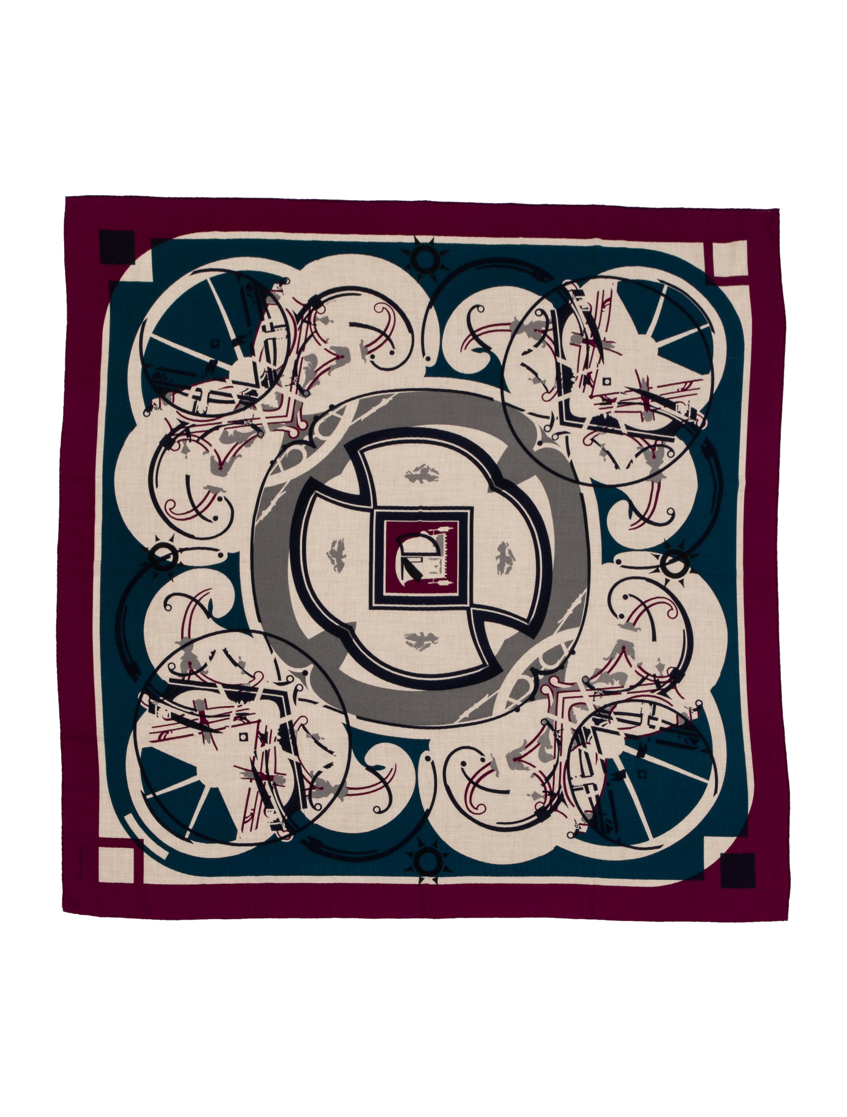 Hermès Imprimeur Fou Washington's Carriage Cashmere Shawl