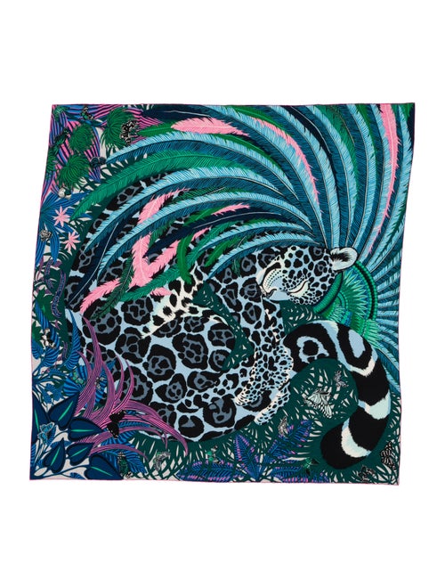 Hermès Jaguar Quetzal Cashmere Shawl