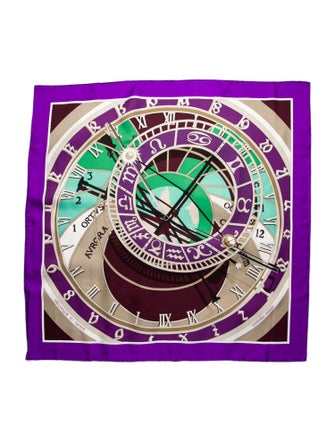 Hermès Mécanique Du Temps Silk Scarf