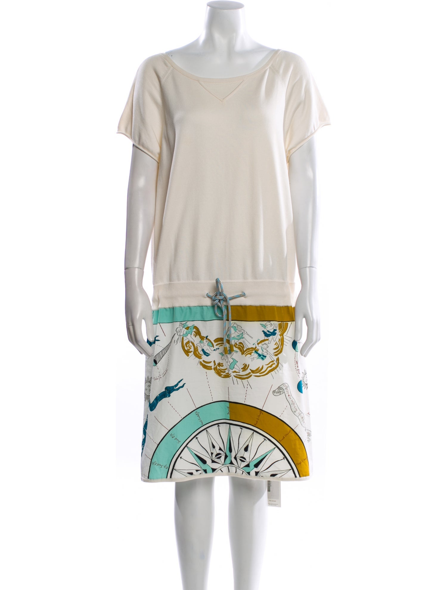 Hermès Silk Knee-Length Dress