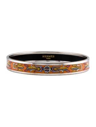 Hermès Narrow Enamel Bangle Bracelet