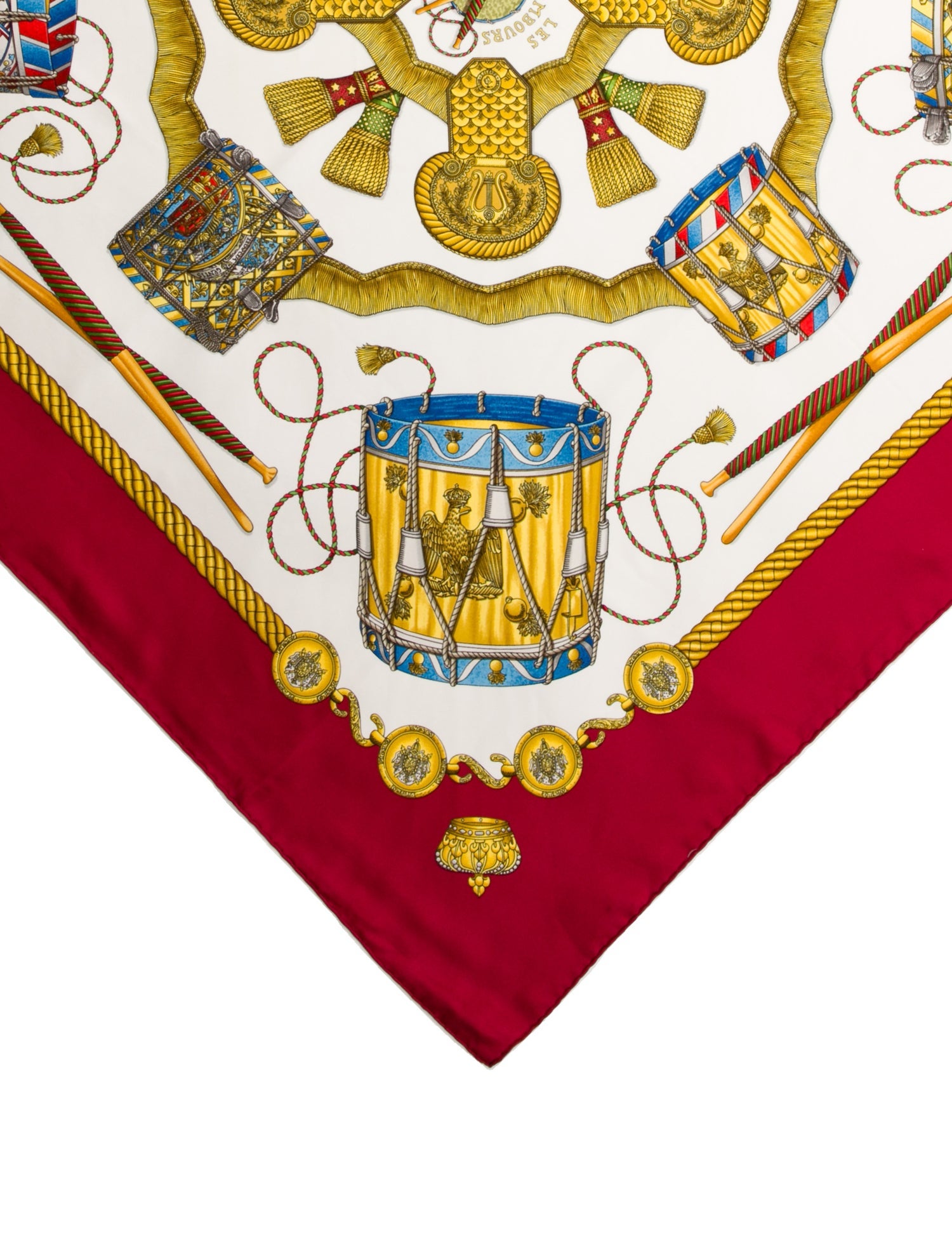 Hermès Les Tambours Silk Scarf
