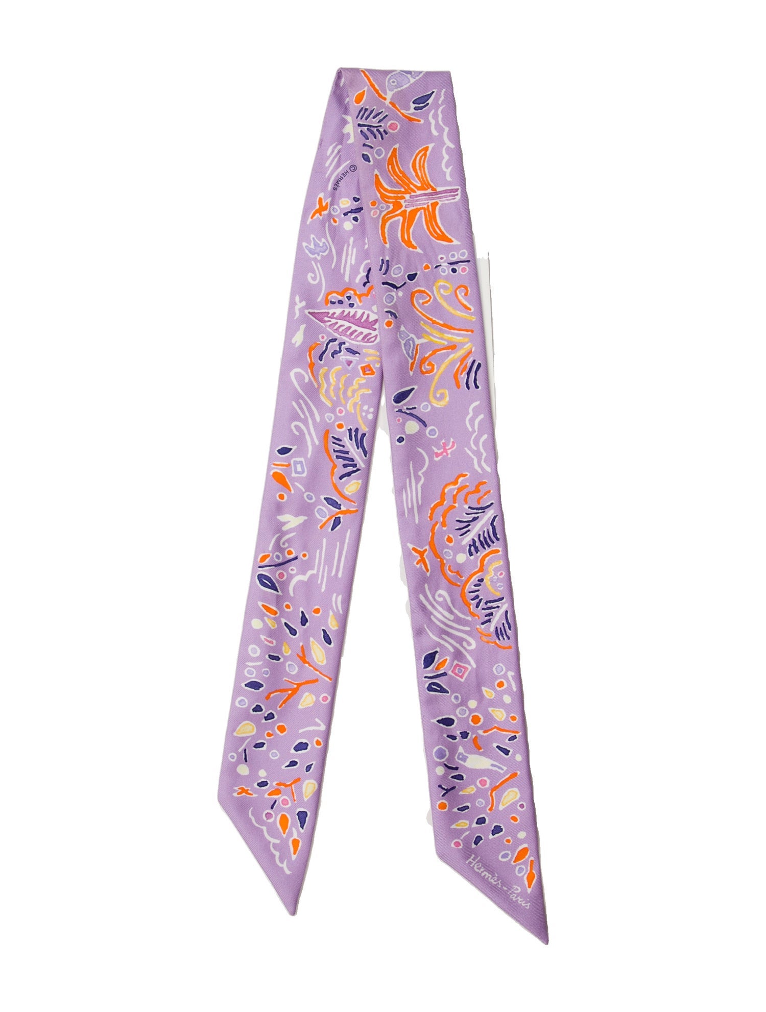 Hermès Isola Di Primavera Silk Twilly Scarf