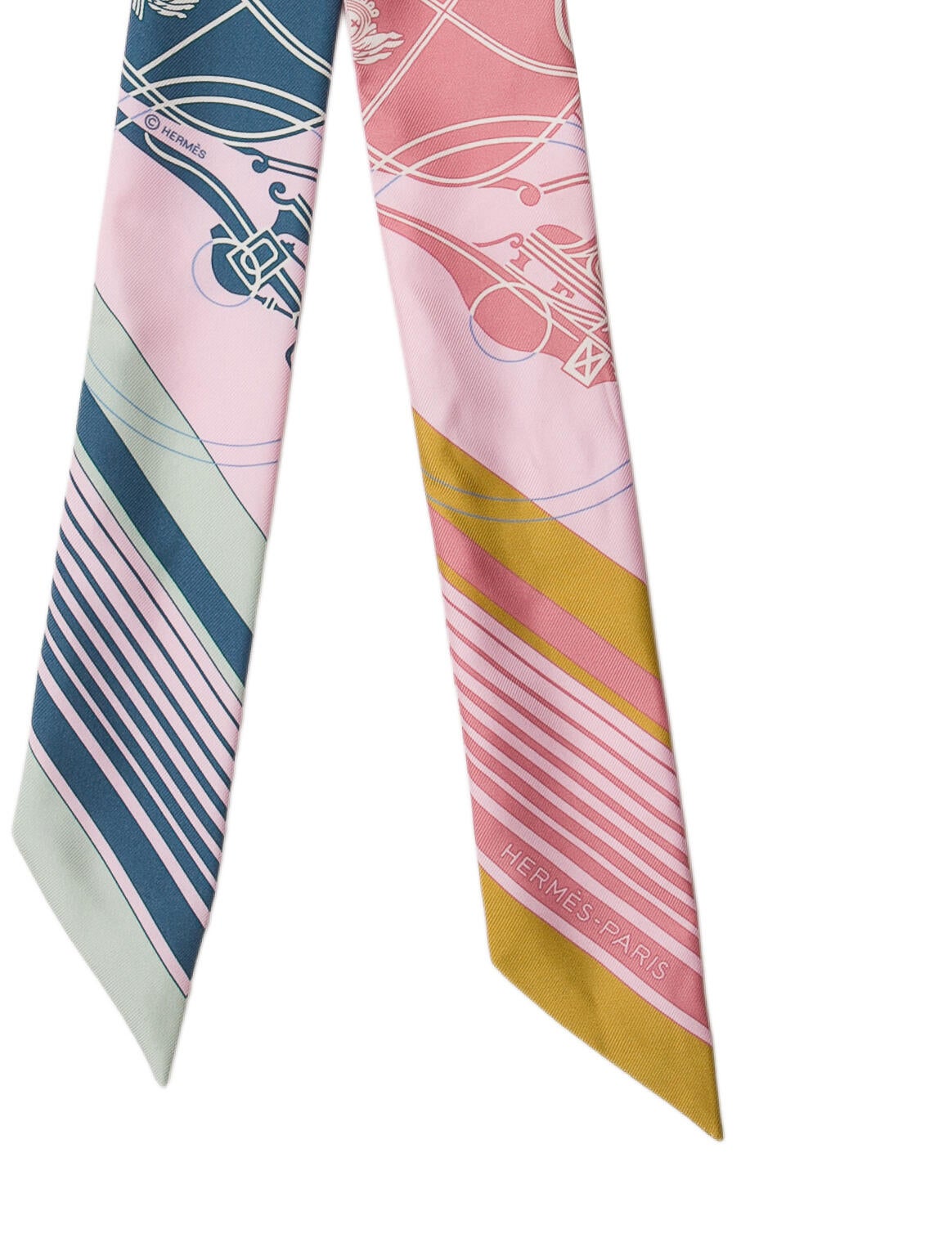 Hermès Ex-Libris Silk Twilly Scarf