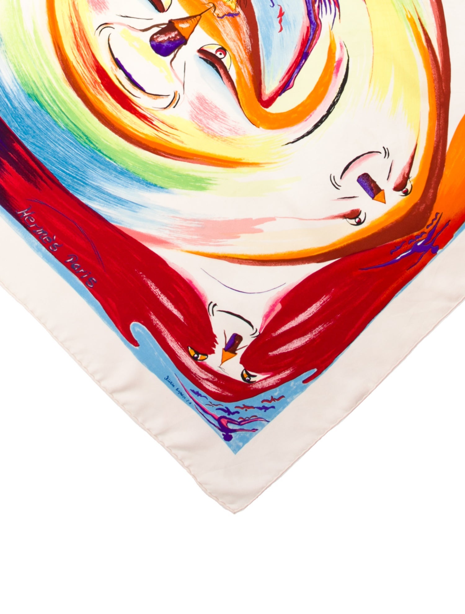 Hermès Smiles In Third Millenary Silk Scarf