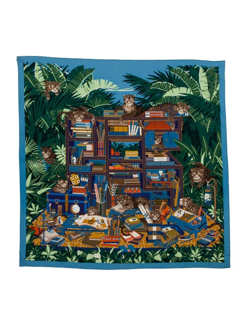 Hermès Les Douze Leopards Cashmere Shawl