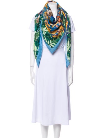 Hermès Les Douze Leopards Cashmere Shawl