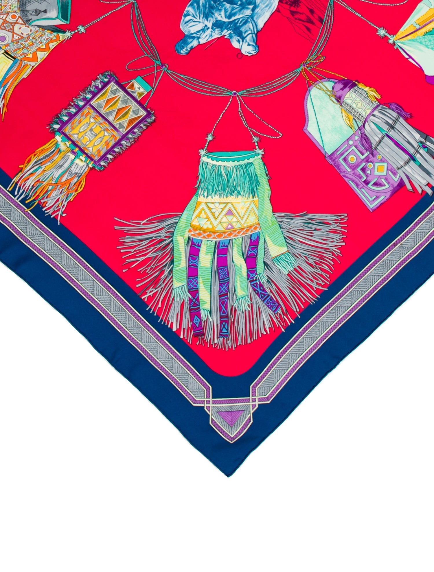 Hermès Cuirs Du Desert Silk Scarf