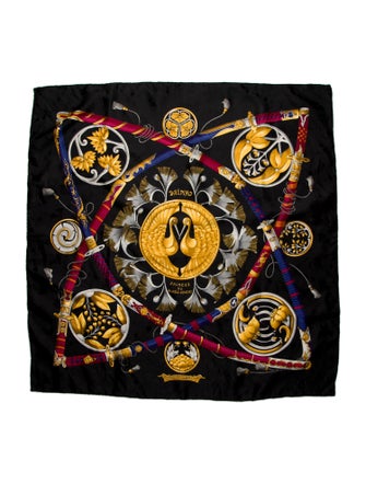 Hermès Daïmyo Princes du Soleil Levant Jacquard Silk Scarf
