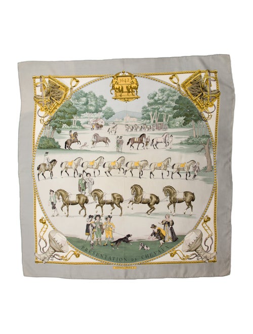 Hermès Presentation de Chevaux Silk Scarf