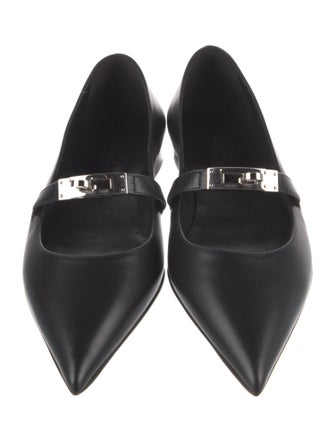 Hermès Kelly Leather Mary Jane Flats w/ Tags