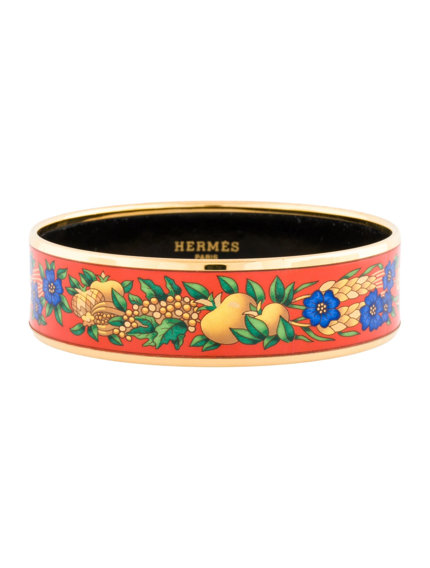 Hermès Enamel Wide Bangle Bracelet