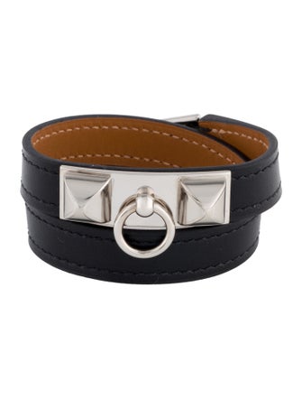 Hermès Leather Rivale Double Tour Wrap Bracelet
