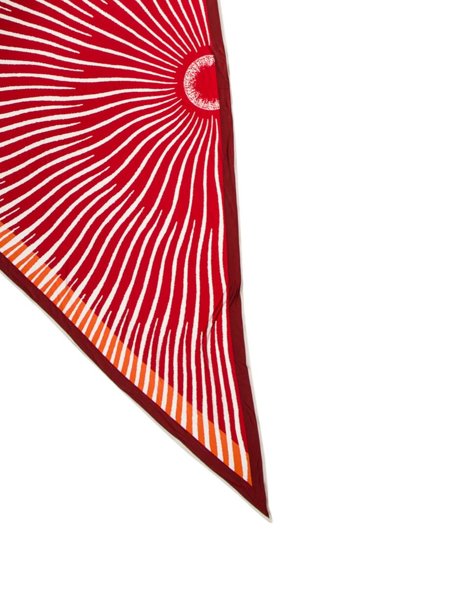Hermès Soleil Jersey Silk Triangle Scarf