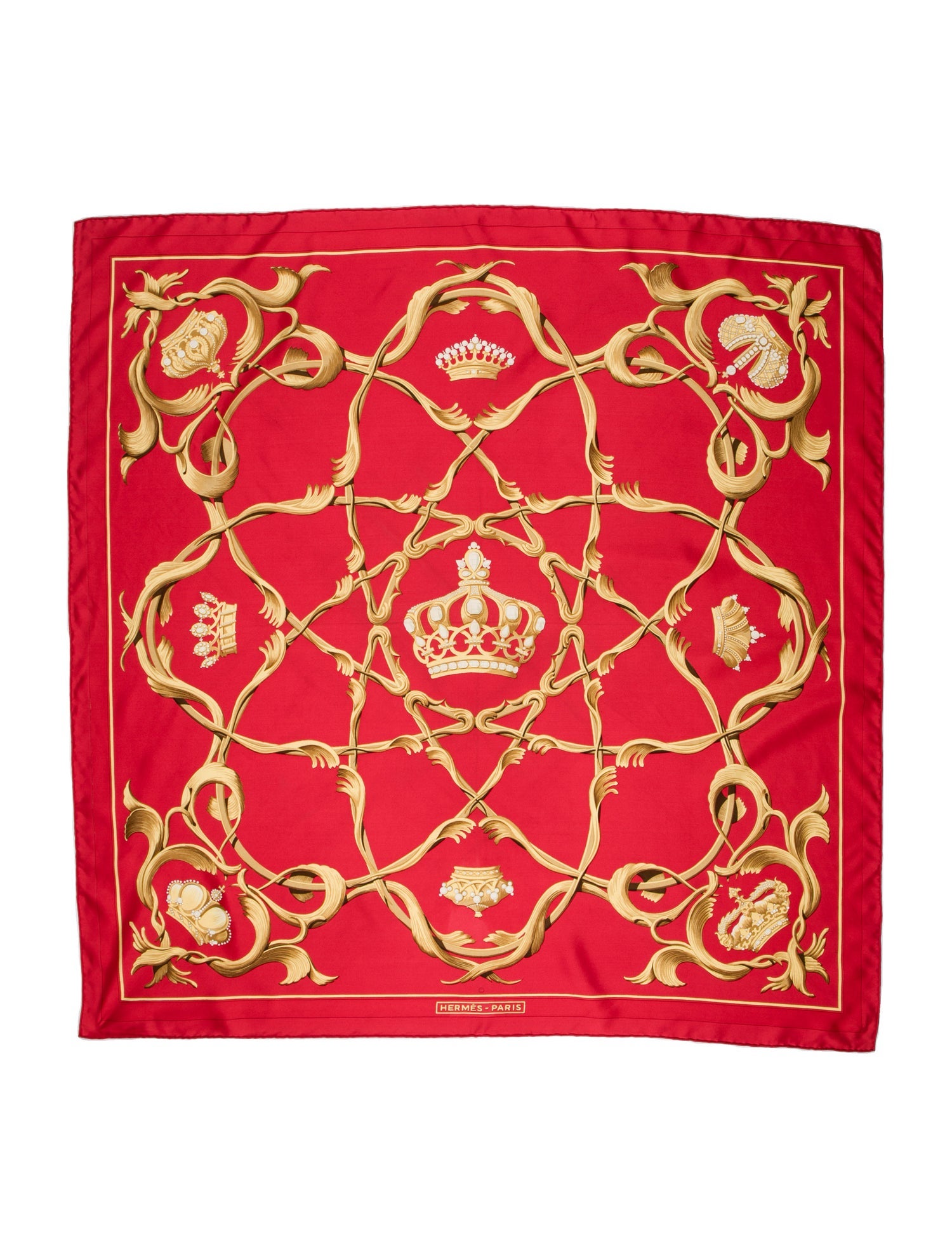 Hermès Couronnes Silk Scarf