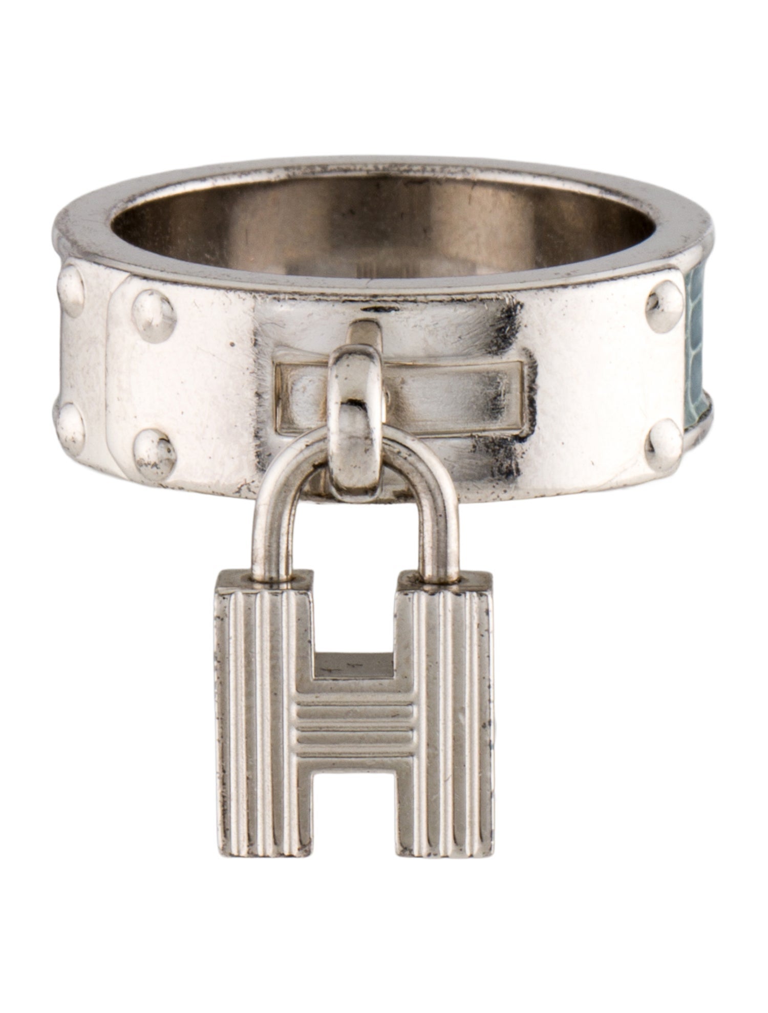 Hermès Lizard Kelly Cadena Scarf Ring