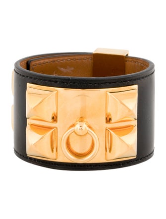 Hermès Leather Collier de Chien Wrap Bracelet